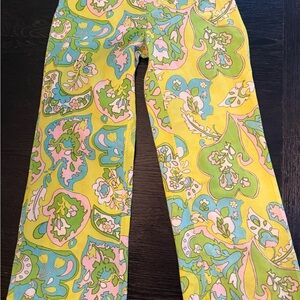 Free People Kids Paisley Pants - Yellow, Pink, Blue